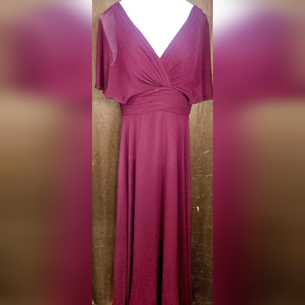Elegant Plum Evening Gown